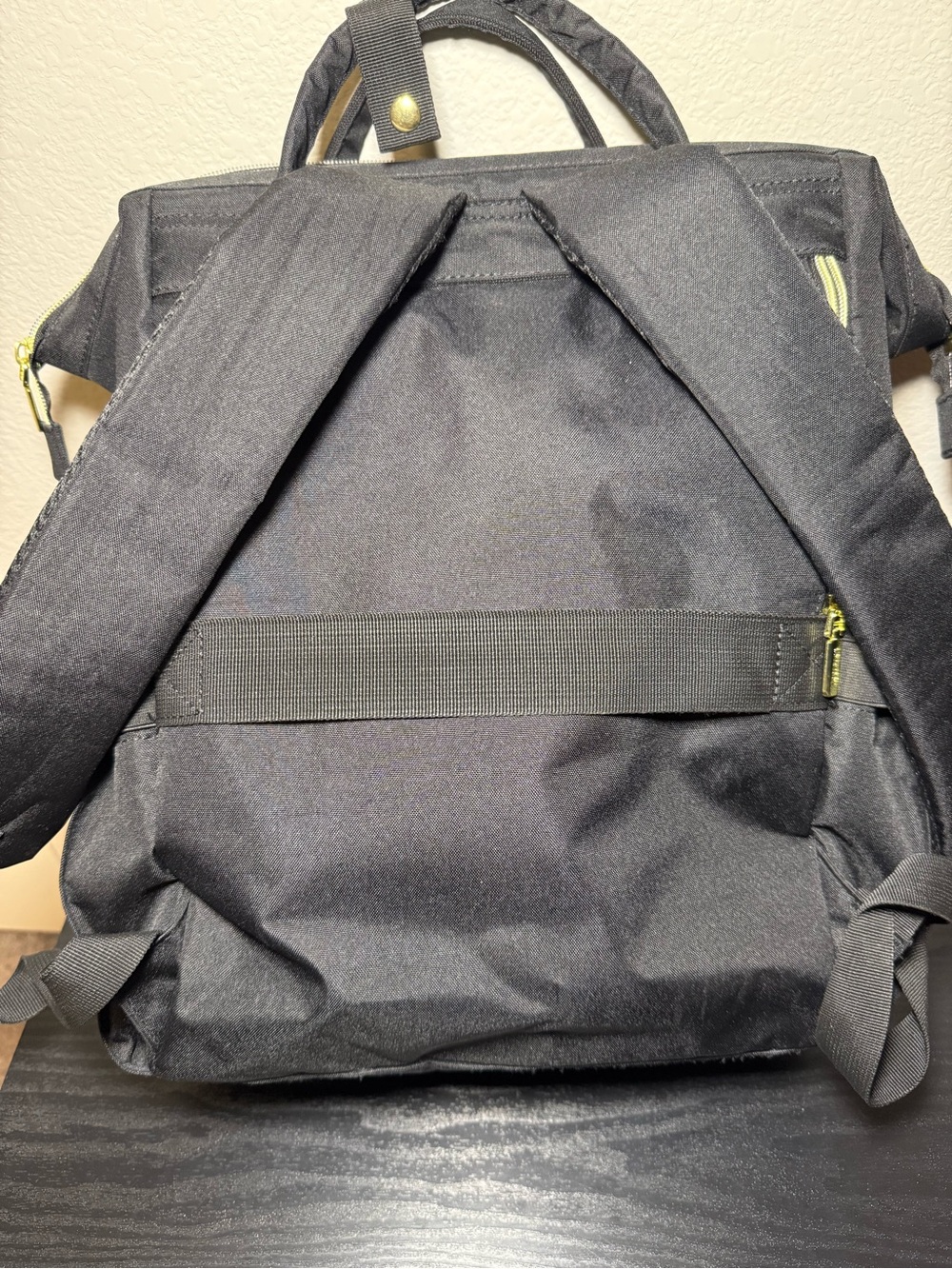LOVEVOOK Black Backpack with Gold Hardware — Women's Everyday Bag - Picture 3 of 8